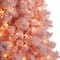7ft. Pre-Lit Holiday Pink Cashmere Artificial Christmas Tree, White LED Lights